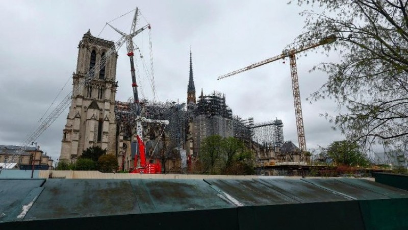 5 năm sau trận hỏa hoạn, Nhà thờ Đức Bà Paris đang được trùng tu  (GONZALO FUENTES)