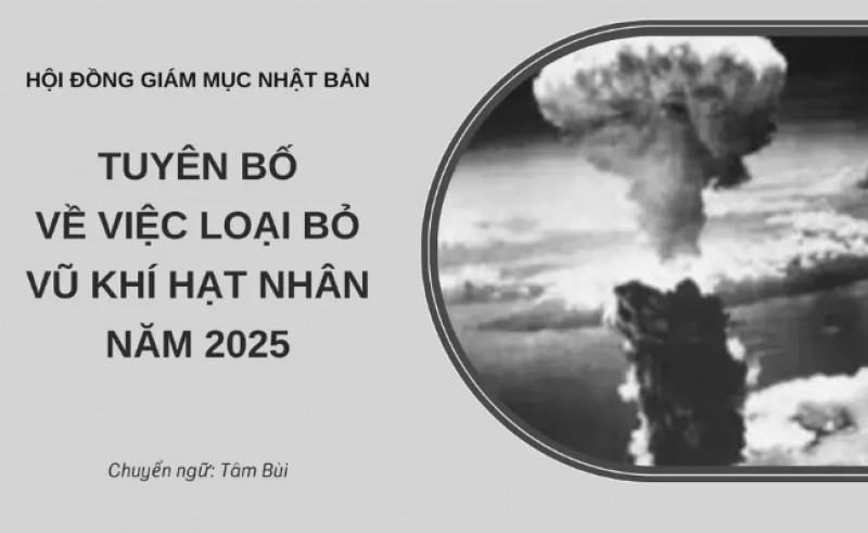 Tuyên bố của Hội đồng Giám mục Nhật Bản về việc loại bỏ vũ khí hạt nhân năm 2025