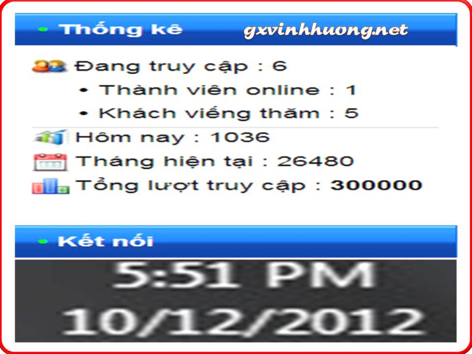 gxvinhhuong.net - Tổng Lượt Truy Cập 300.000