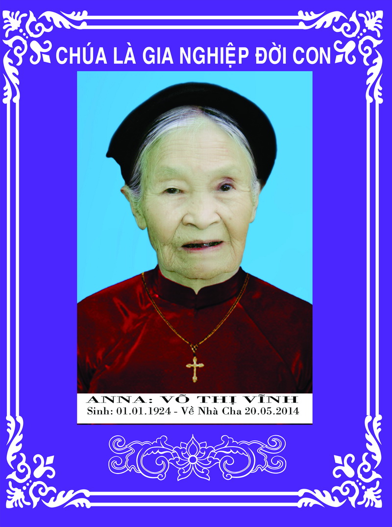 Cáo phó: Bà cố Anna Võ Thị Vĩnh (Bà cố Mân)