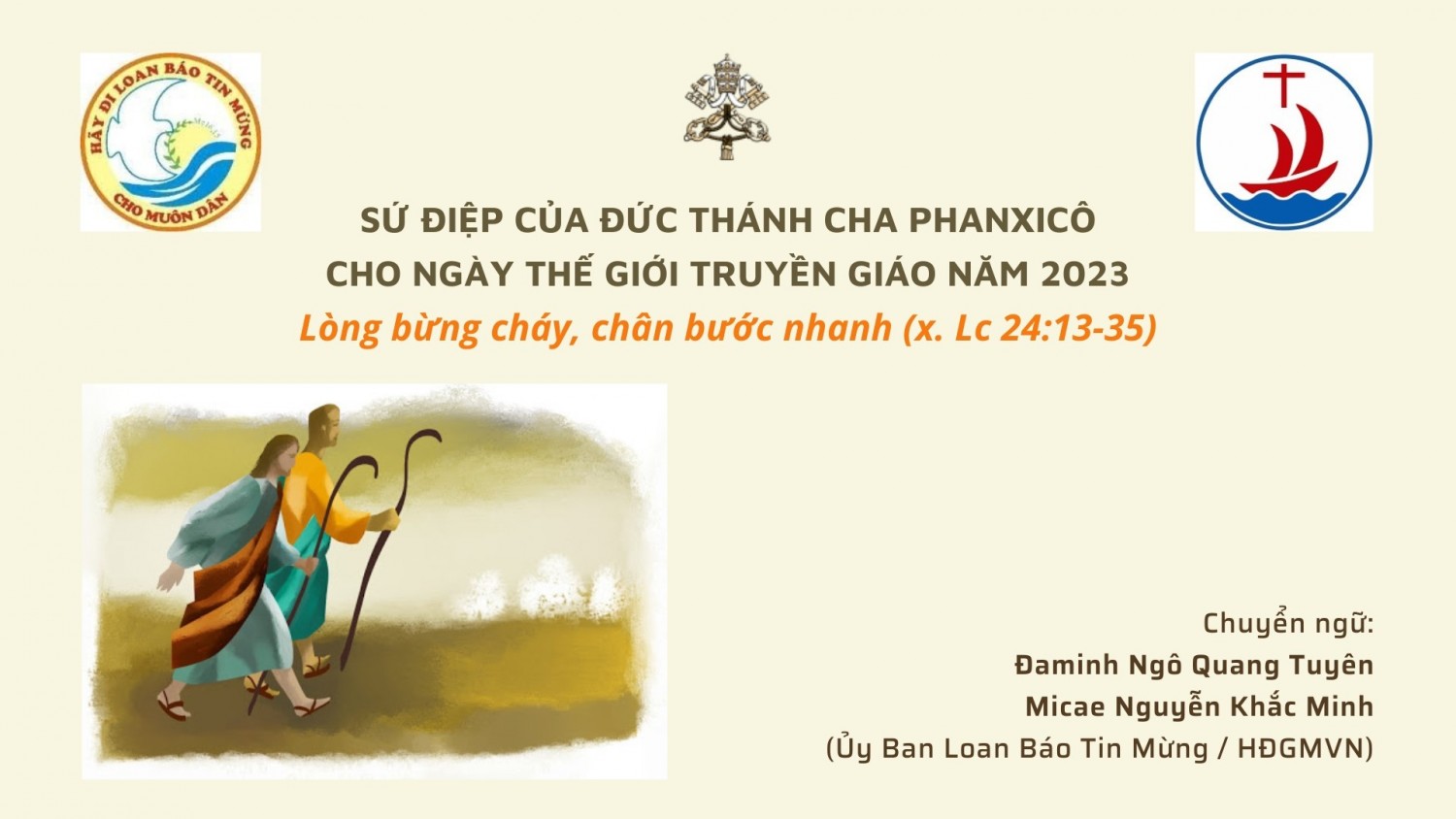 Sứ điệp của Đức Giáo Hoàng Phanxicô cho Ngày Thế giới Truyền giáo 2023