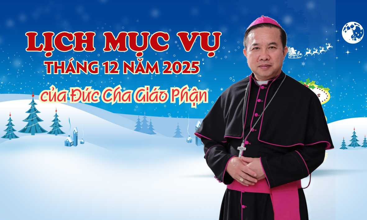 Lịch mục vụ tháng 12.2025 của Đức Giám Mục