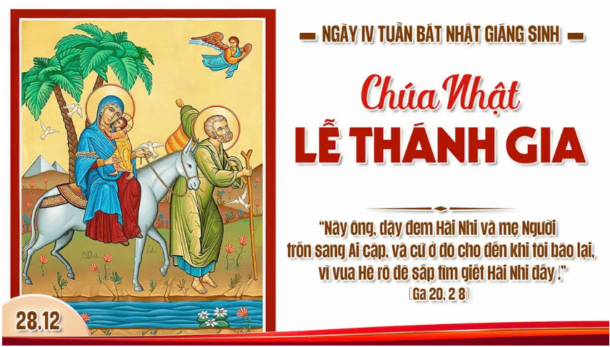 Suy niệm Lời Chúa Chúa nhật Lễ Thánh Gia Thất - Năm A
