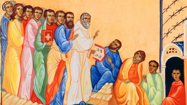 Tranh vẽ các vị tử đạo mới tại Đền thờ Thánh Bartolomeo ở Roma