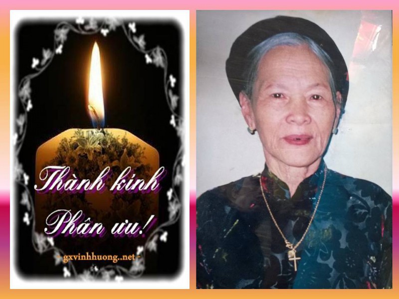 Cáo phó: Bà Maria Mađalêna Trần Thị Suốt (Bà Ý)