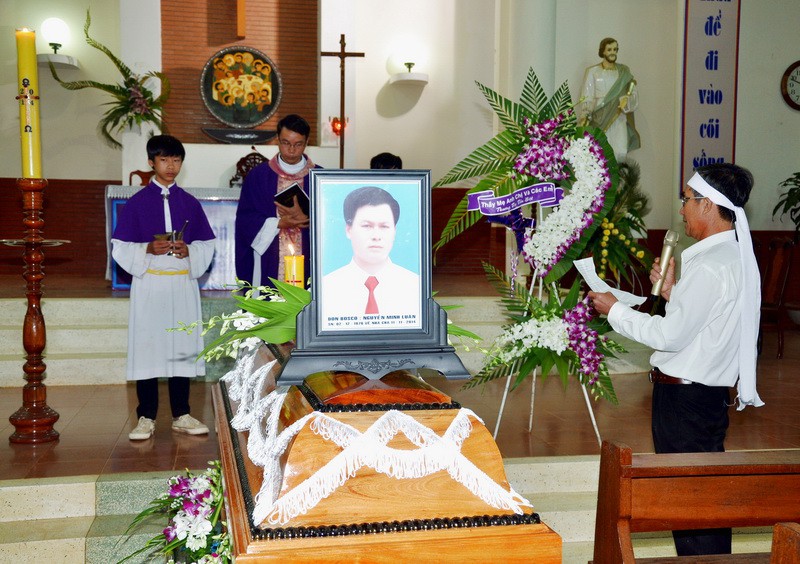 Lời cảm ơn sau thánh lễ an táng anh Don Bosco Nguyễn Minh Luân