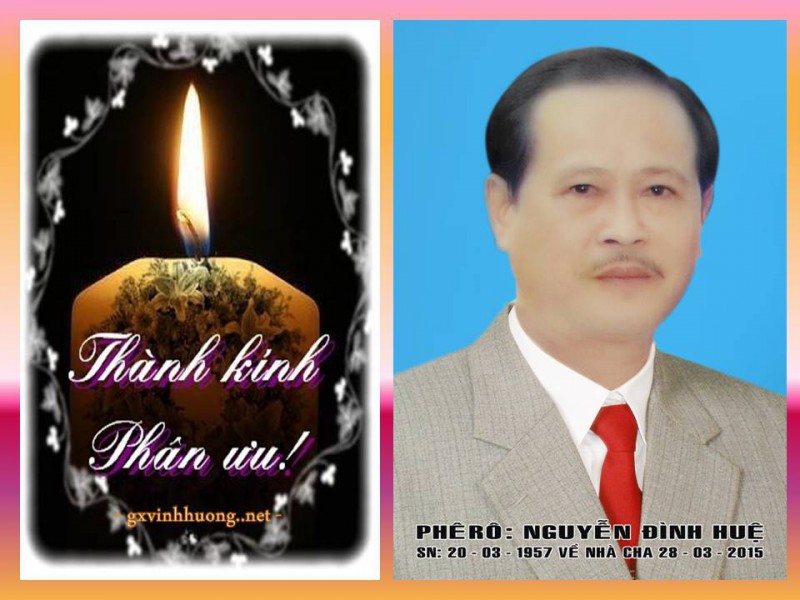 Cáo phó: Ông Phêrô Nguyễn Đình Huệ