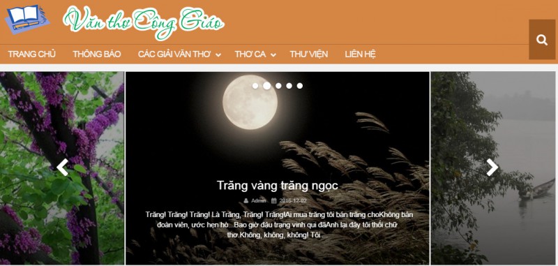 Giới thiệu Website Vân Thơ Công Giáo