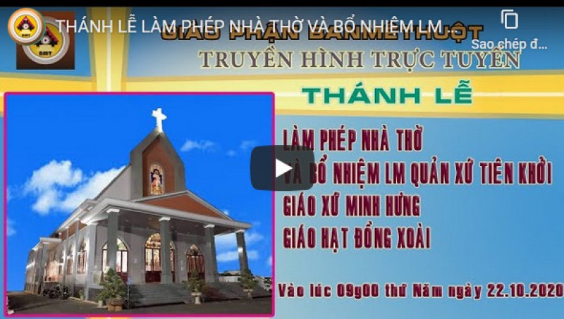 Thánh lễ Trực tuyến làm phép nhà thờ Minh Hưng