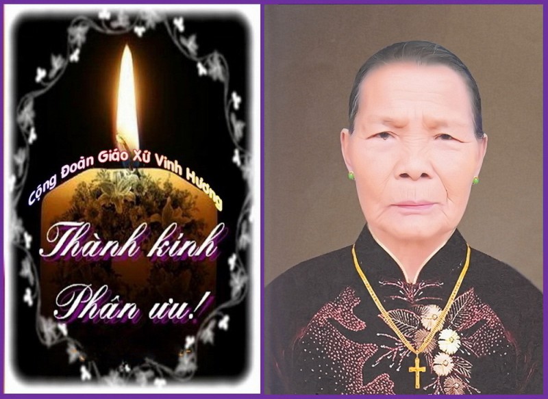 Bà cố Anna Nguyễn Thị Thanh (Bà Châu), giáo họ Vinh Sơn, đã an nghỉ trong Chúa