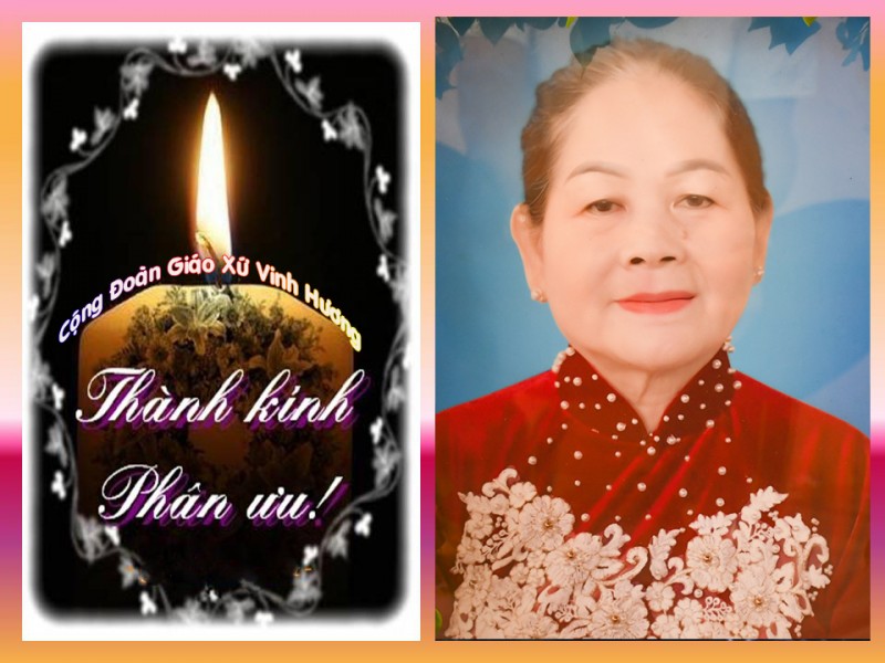 Bà Anna Nguyễn Thị Tâm đã an nghỉ trong Chúa