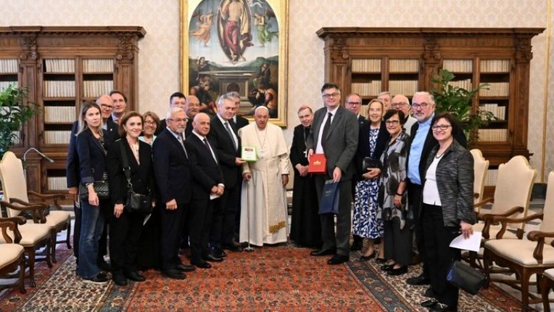 ĐTC Phanxicô gặp gỡ nhóm cử hành Phục Sinh cùng nhau năm 2025  (VATICAN MEDIA Divisione Foto)