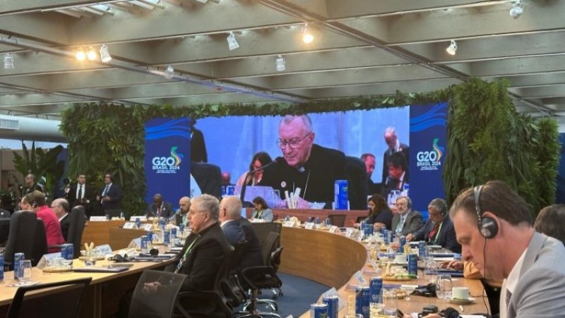 ĐHY Pietro Parolin đọc sứ điệp của Đức Thánh Cha tại Hội nghị G20 ở Brazil