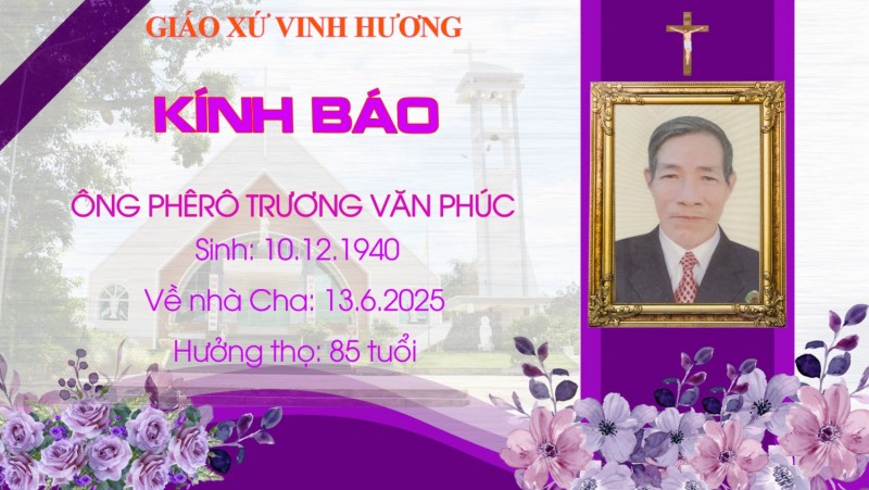 CÁO PHÓ: Ông Phêrô Trương Văn Phúc