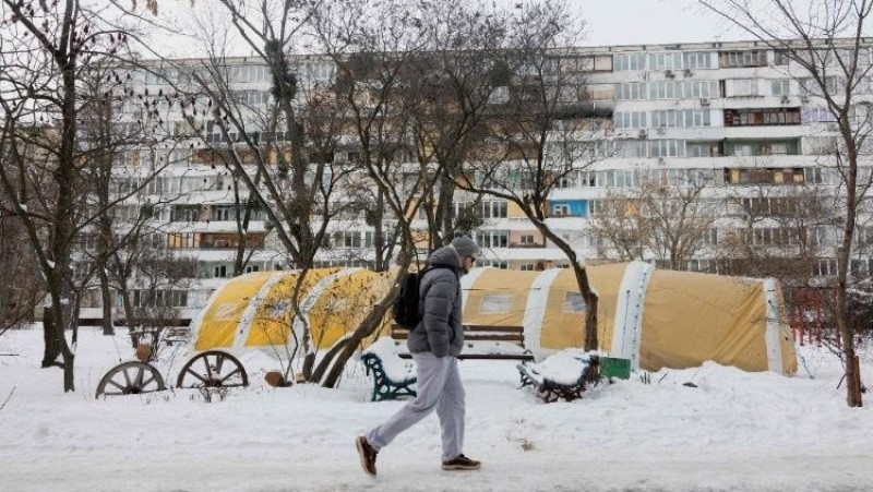 Những lều cứu trợ khẩn cấp dành cho những người nhà cửa không còn hệ thống sưởi