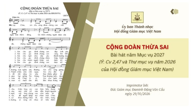 Ủy ban Thánh nhạc: Bài hát chủ đề năm Mục vụ 2027 - Cộng đoàn thừa sai