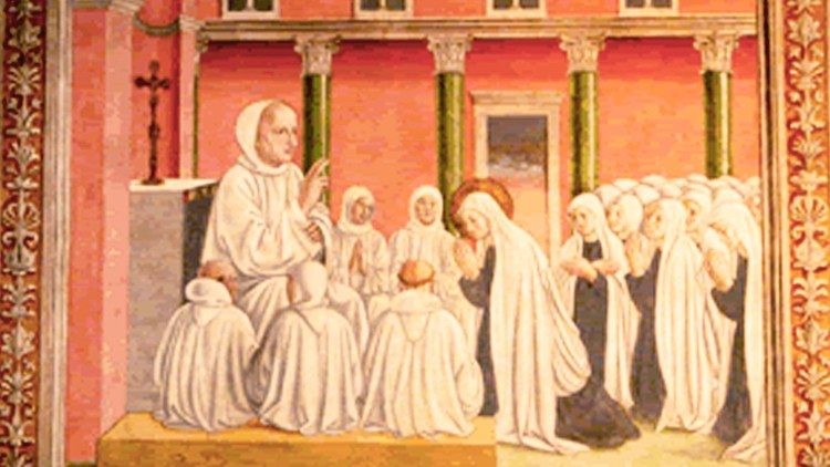 Tại Đan viện Dòng Tận Hiến Thánh Francesca Romana Tor tre Specchi