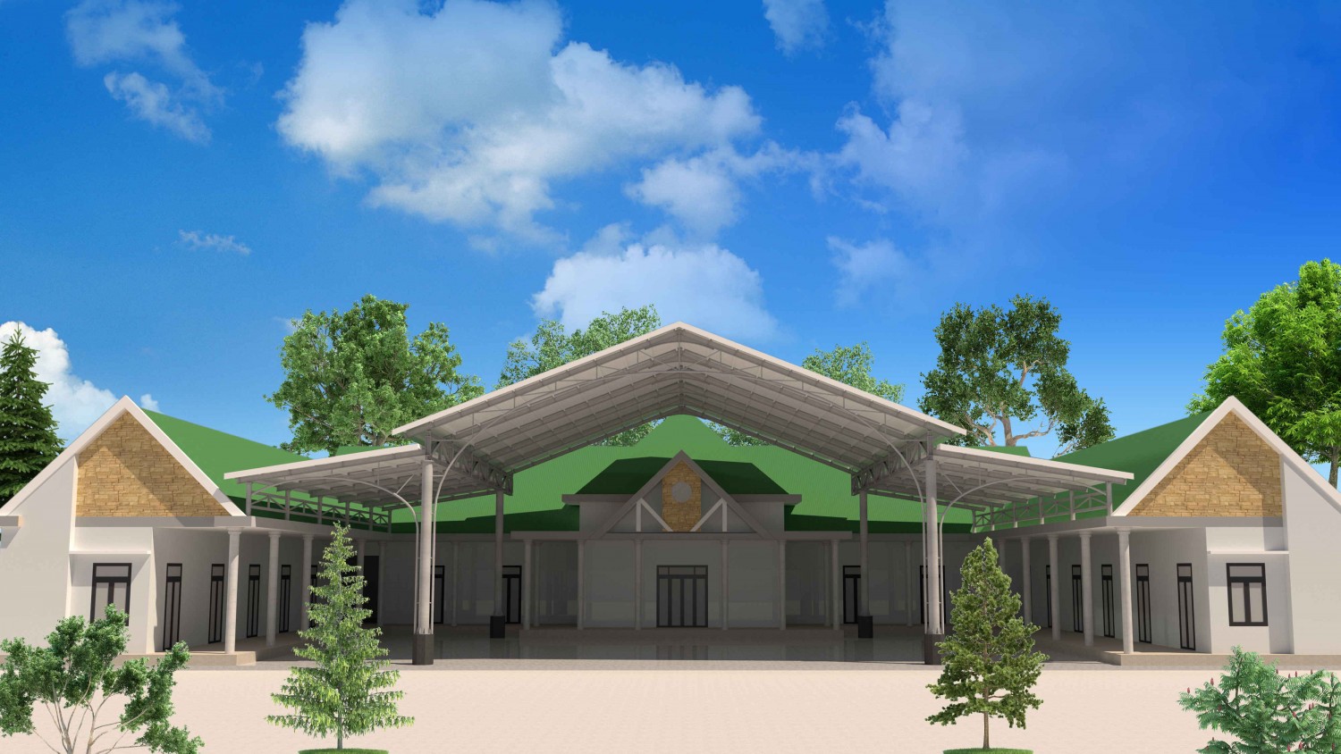 Giáo xứ Vinh Hương: Khởi công dựng mái che nhà Giáo lý