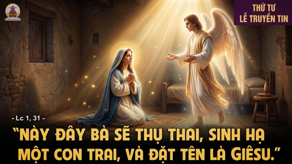 25.03.2026 – Thứ Tư Tuần V Mùa Chay: Lễ Truyền Tin