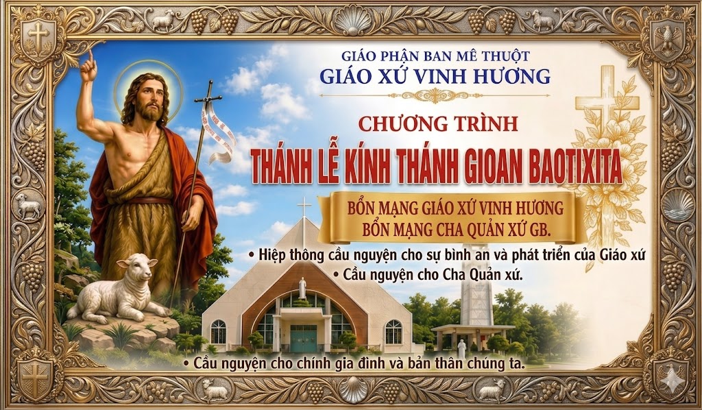Chương trình Thánh lễ Bổn mạng Giáo xứ - Năm 2026