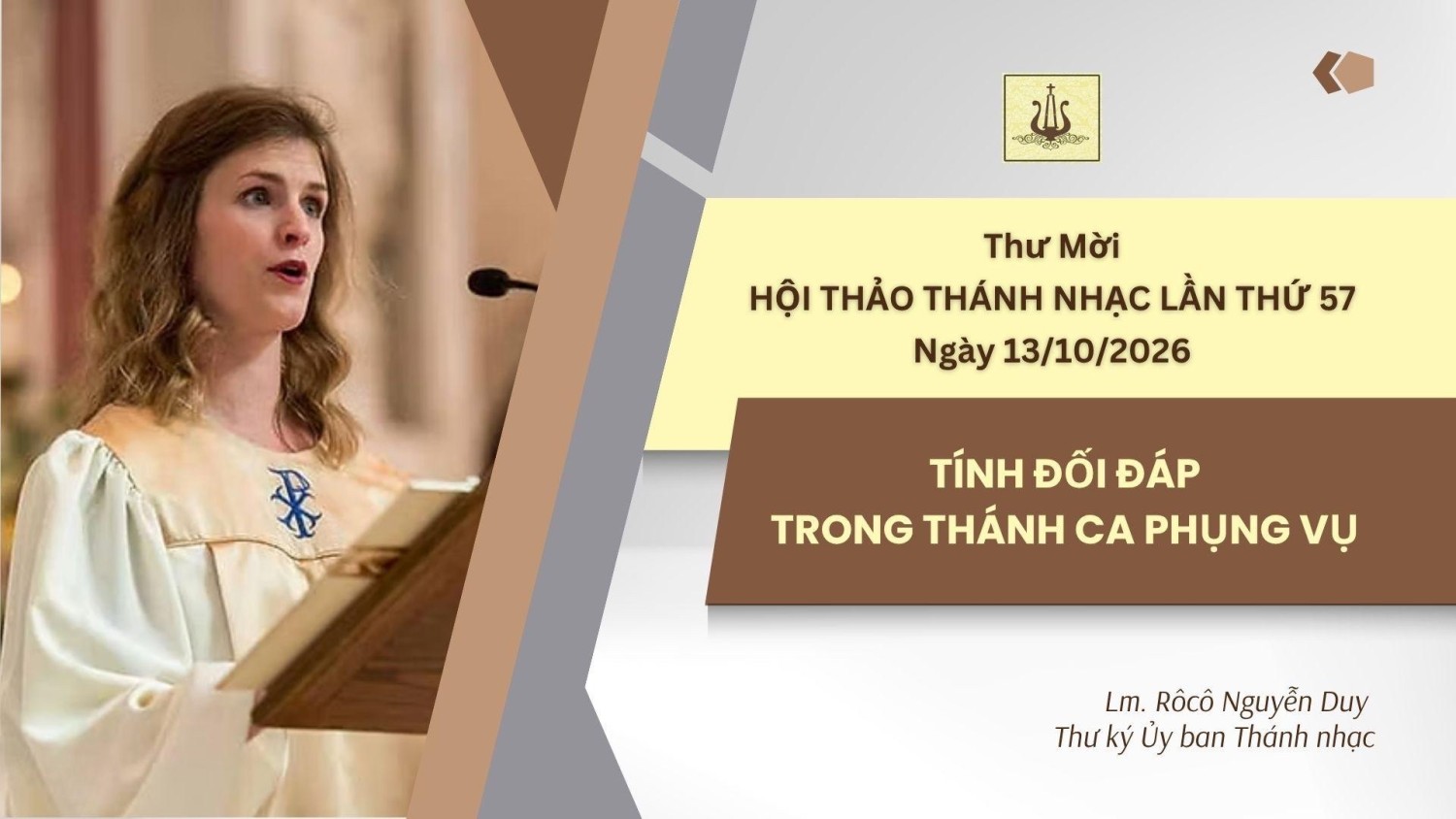 Thư Mời tham dự Hội thảo Thánh nhạc